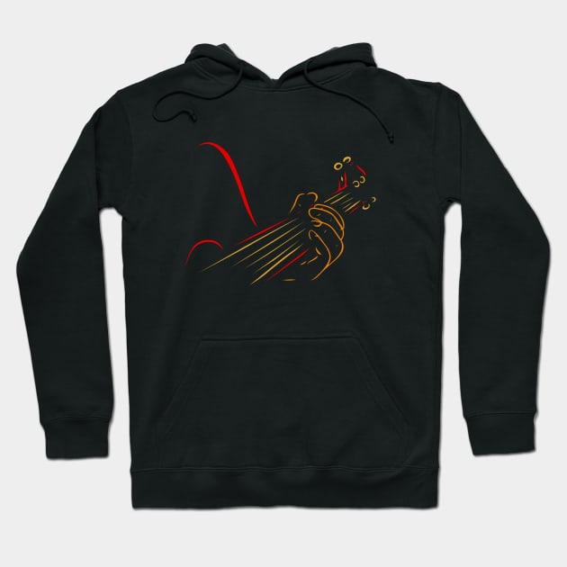 Guitar Playing Left Hand Hoodie by dokgo